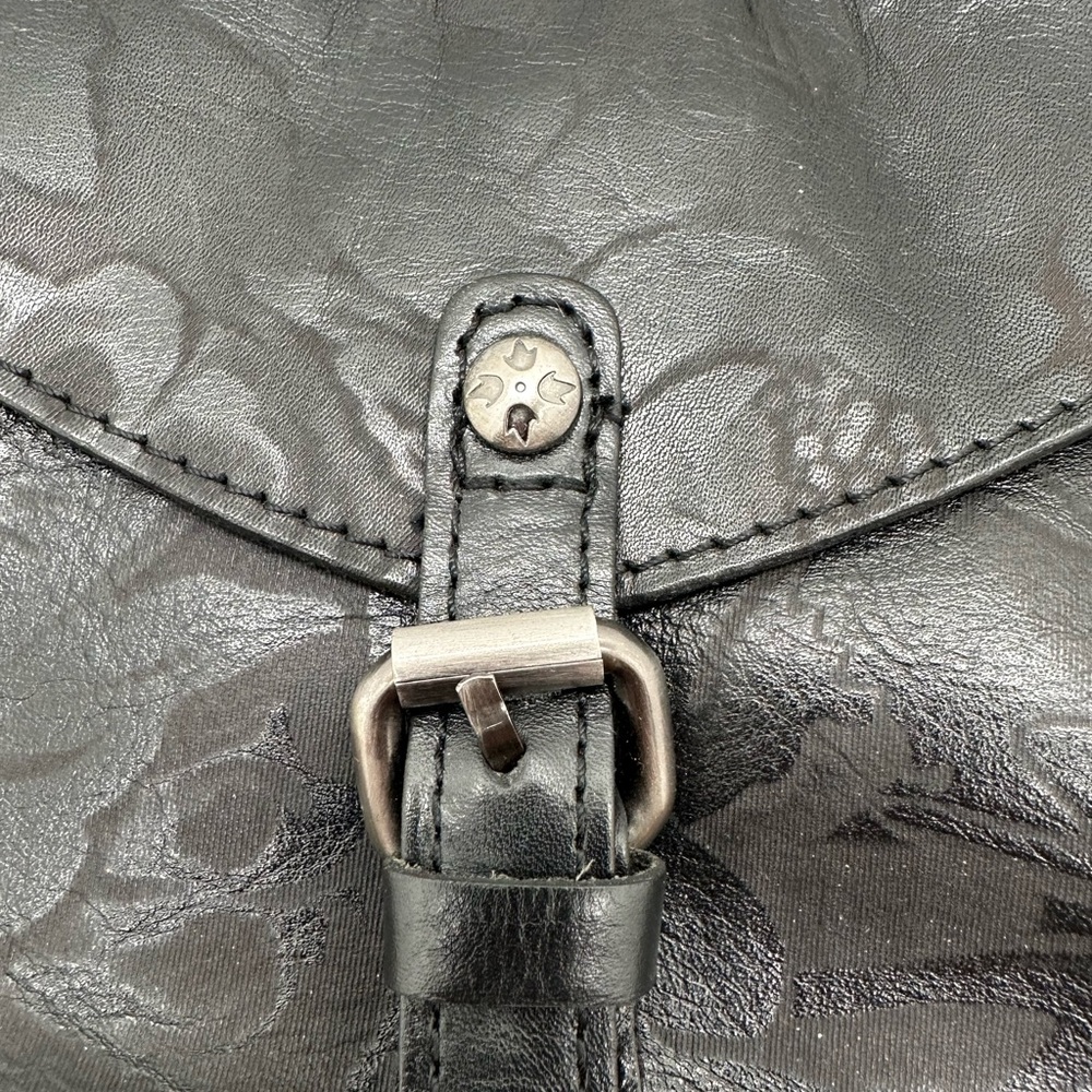 Patricia Nash~Avellino Tooled Black Leather Crossbody Shoulder Handbag P062233 - Picture 3 of 11